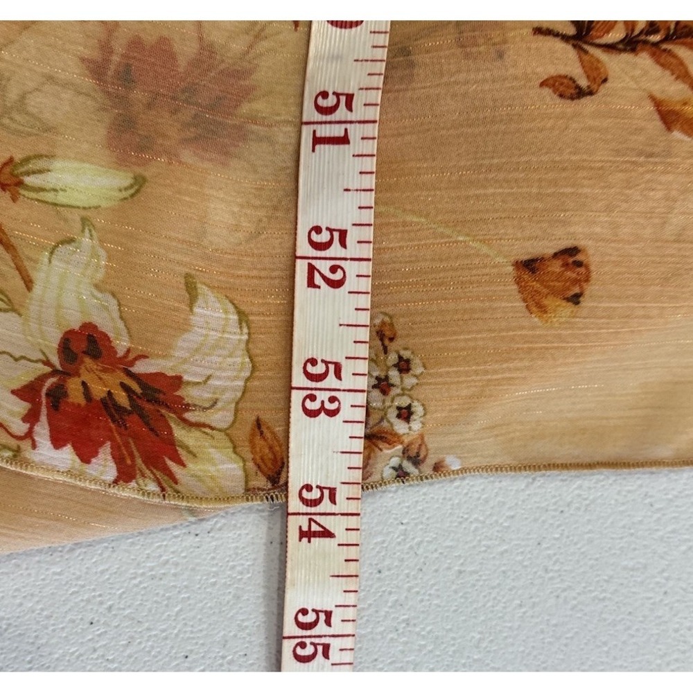 Melloday Women's Large Peach‎ Boho Floral Smocked  Tiered Maxi Dress - Picture 16 of 16